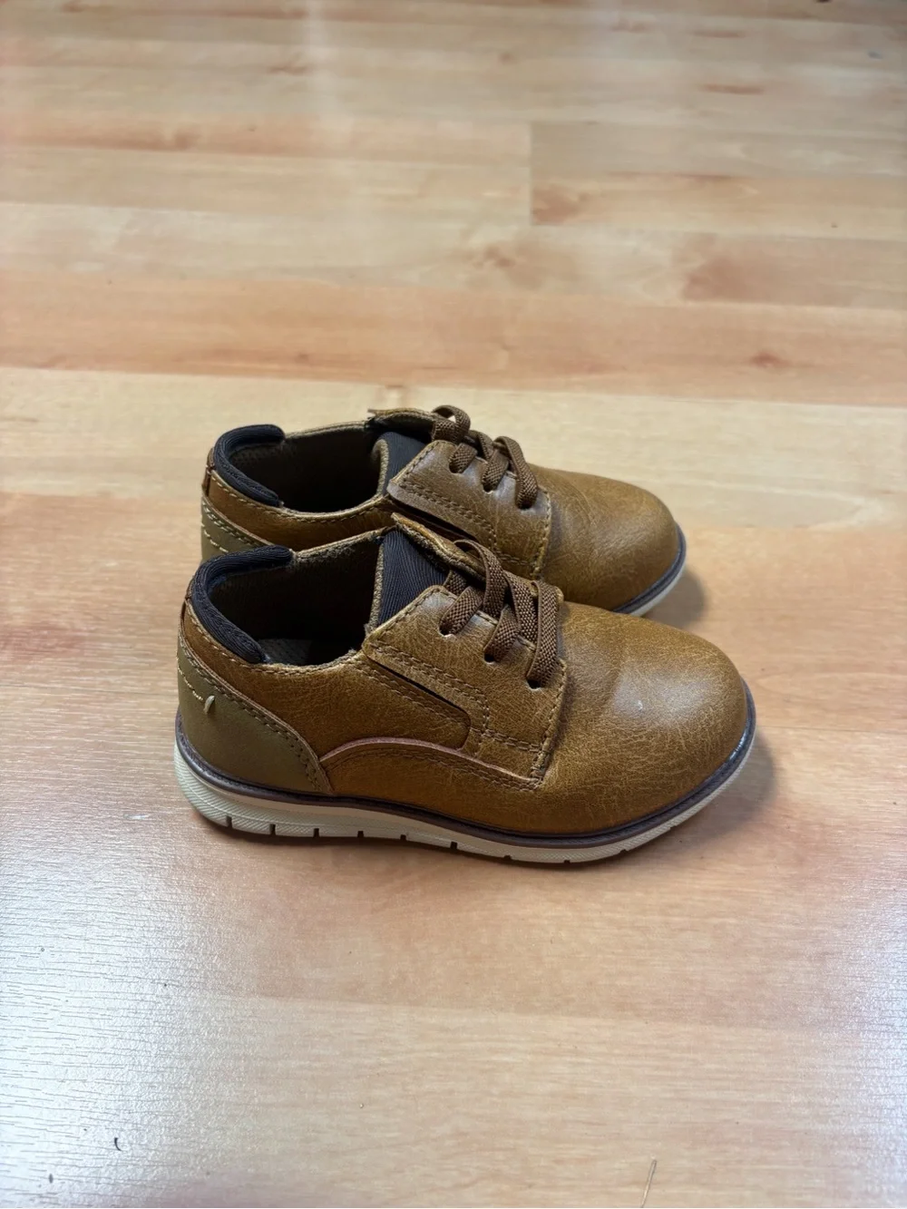 Mix No. 6 Lil Bob Toddler Dress Shoes Brown Faux Leather Oxfords Size 8